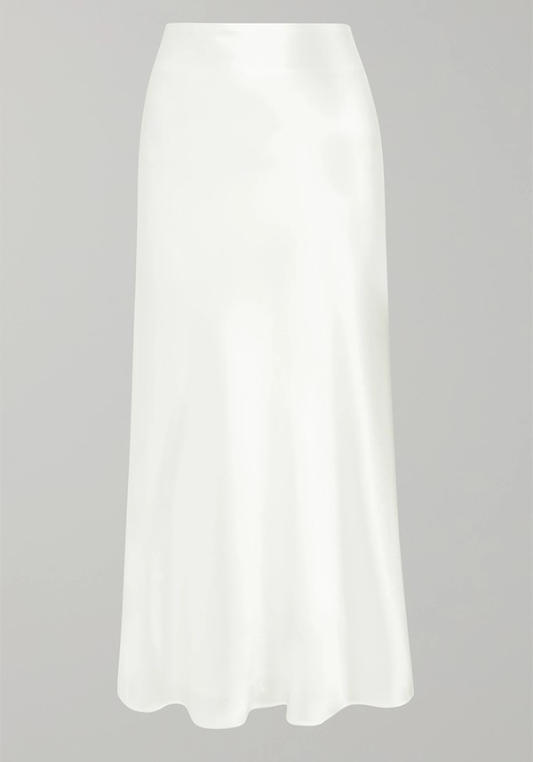 Valletta Satin Midi Skirt from Galvan