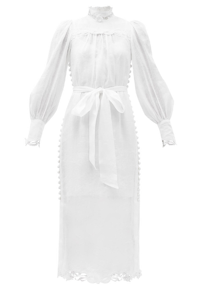 Luminous Embroidered Linen-Voile Dress from Zimmermann