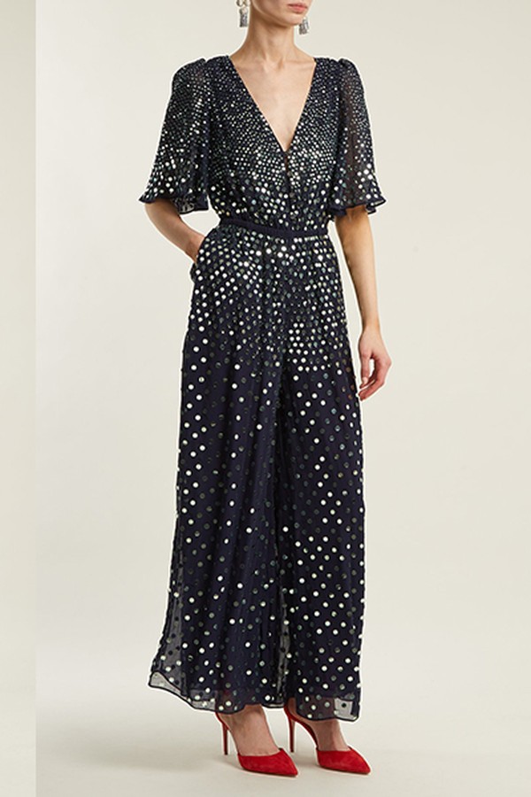 Topiary Short-Sleeve Jumpsuit from Temperly London
