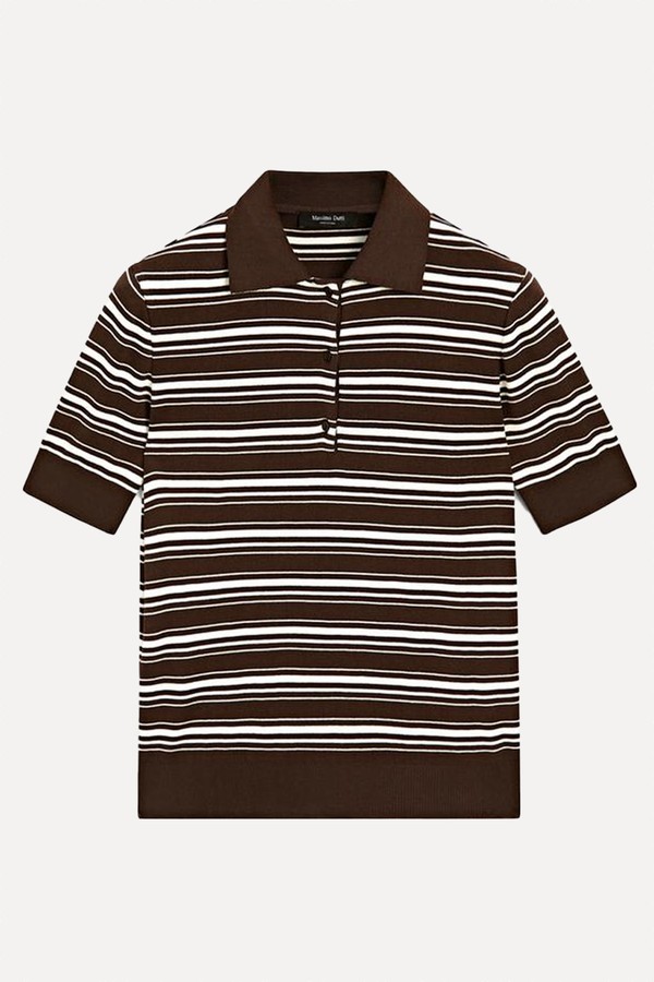 100% Cotton Striped Polo Shirt