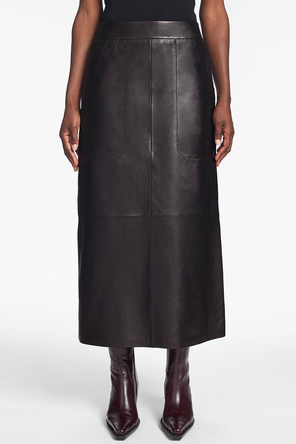 Arlo Leather Maxi Pencil Skirt from Cefinn