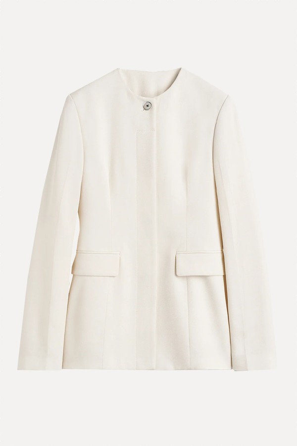 Collarless Cinched Jacket from Toteme