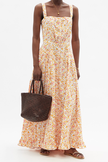 Rossana Floral-Print Cotton-Poplin Maxi Dress