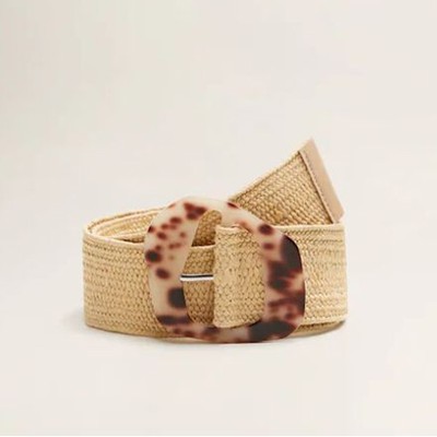 Braided Tortoiseshell Effect Belt from Mango