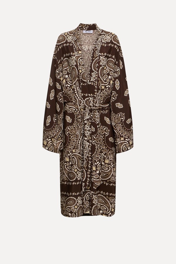 Printed Viscose Twill Kaftan Dress from The Attico