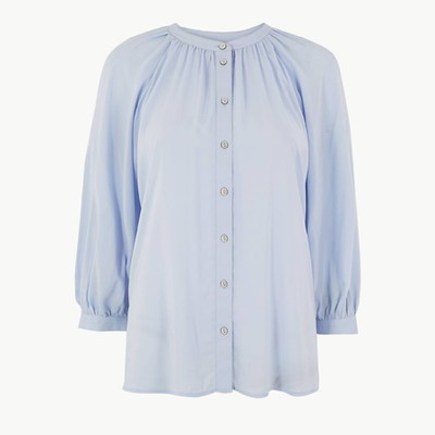 Oversized Blouson Sleeve Blouse