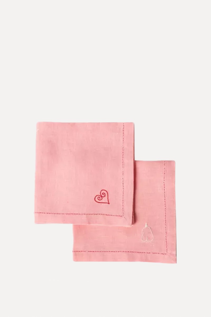 Set Of 2 All Night Long Linen Napkins from Laetita Rouget