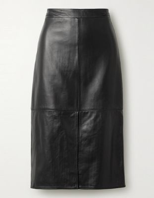 Leather Midi Skirt, £825 | Tibi