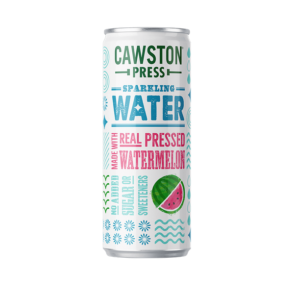 Watermelon Sparkling Water Cans from Cawston Press