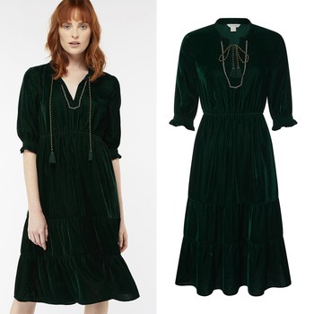 Elphaba Velvet Midi Dress