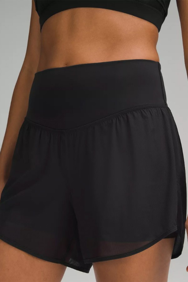 Nulu & Mesh High-Rise Studio Shorts