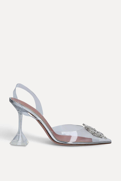 Begum Embellished PVC Slingback Pumps from Amina Muaddi