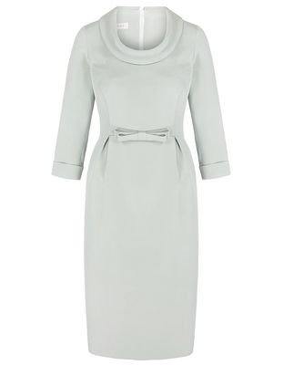 Soft Cowl Neck Wool Crepe Dress from Suzannah
