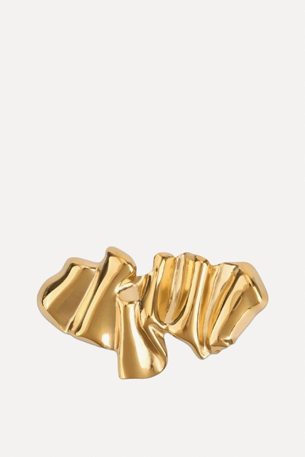 Gold Irregular Geometric Brooch Pin from QKEOISUD