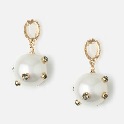 Statement Embellished Pearl Earrings from Orelia London