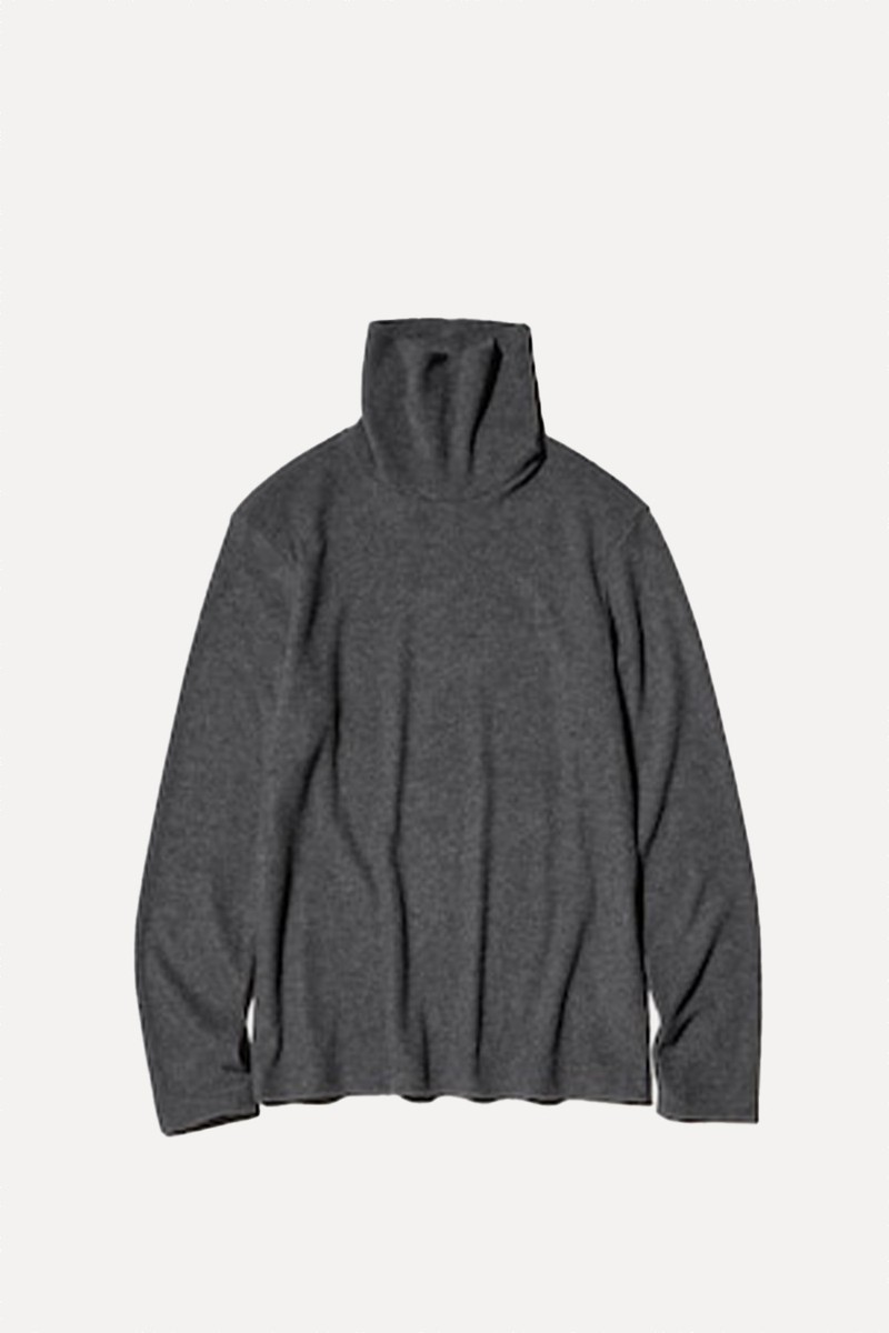 Heattech Fleece Turtleneck Long Sleeve T-Shirt from Uniqlo