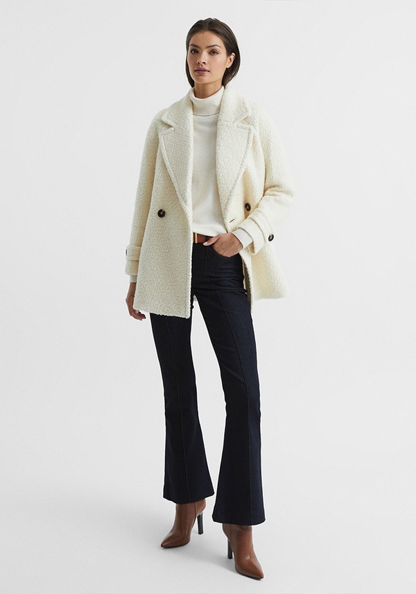 Andressa Short Wool Blend Boucle Coat