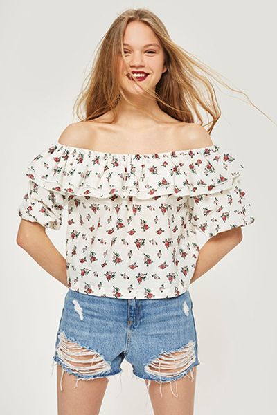 Floral Bardot Top from Topshop