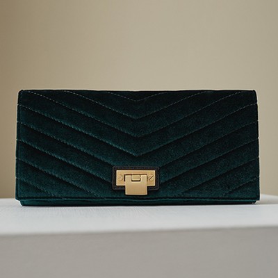 Audley Velvet Clutch Bag