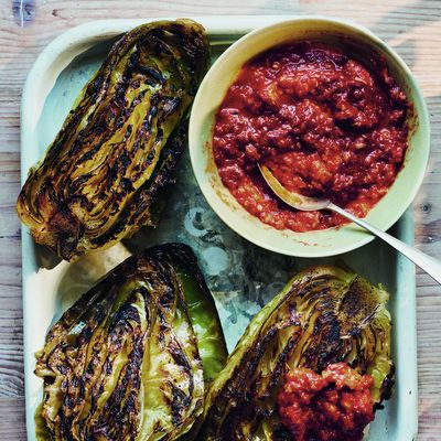 Grilled Hispi Cabbage & Romesco