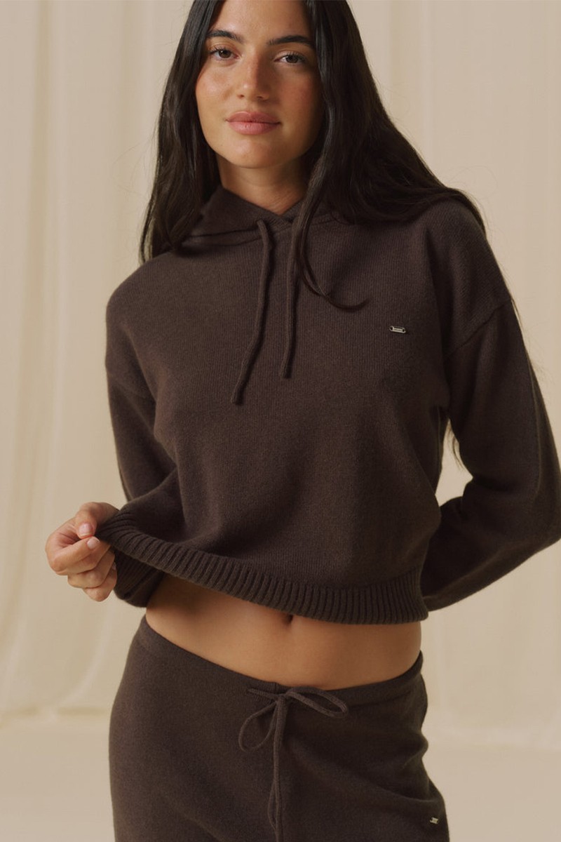 Lightweight Merino Wool Knit Hoodie from ADANOLA