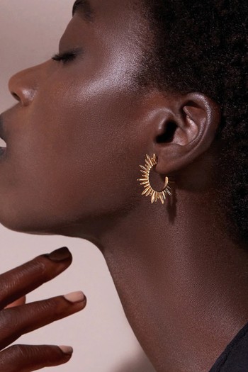 Electric Goddess Medium Hoop Earrings, £95 | Rachel Jackson