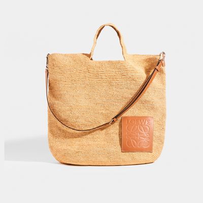 Slit Large Raffia Tote from Loewe