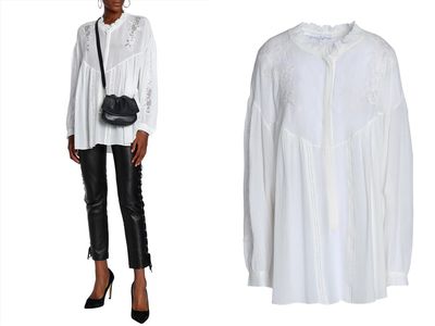 Geryn Lace-Trimmed Crinkled-Voile Blouse from Iro