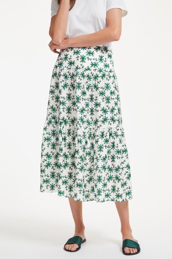 Sylvia Tiered Gathered Maxi Skirt from Cefinn