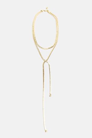 Flat Metal Necklace from Zara