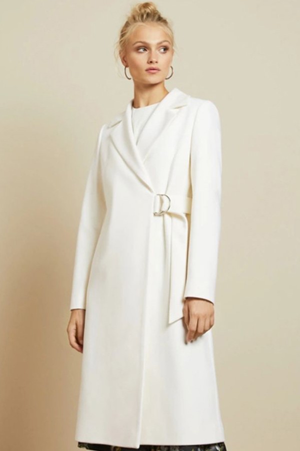 Dezpina Long Belted Wrap Overcoat