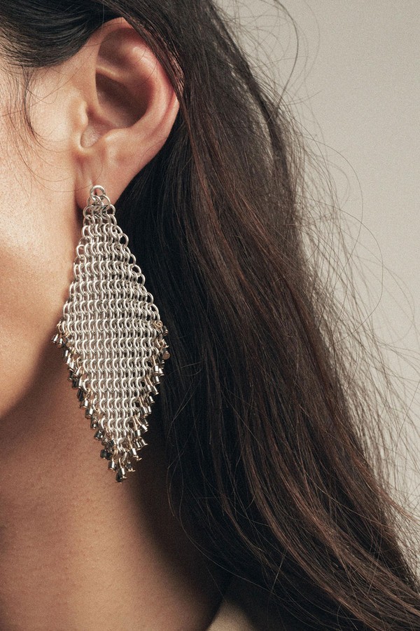 Mismatched Metal Mesh Earrings