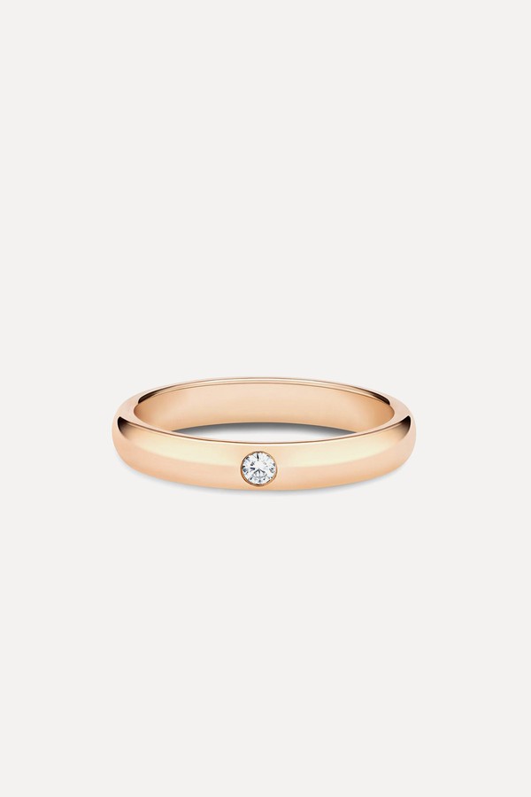 DB Classic One Diamond Band In Rose Gold