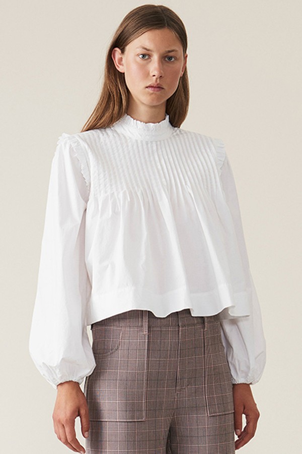 Plain Cotton Poplin Blouse