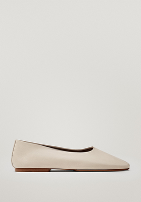 Soft Leather Ballet Flats from Massimo Dutti