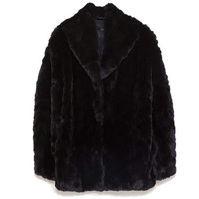 Faux Fur Coat Details from Zara