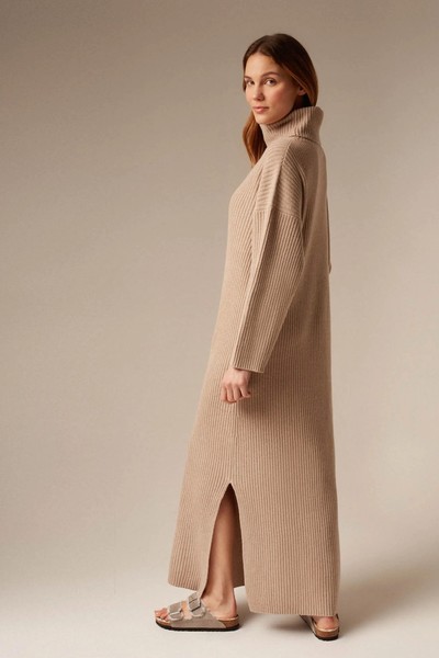 Bianca Roll Neck Cashmere & Wool Dress