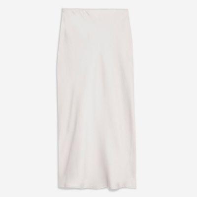 Satin Bias Midi Skirt