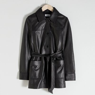 Belted Leather Trench from & Other Stories