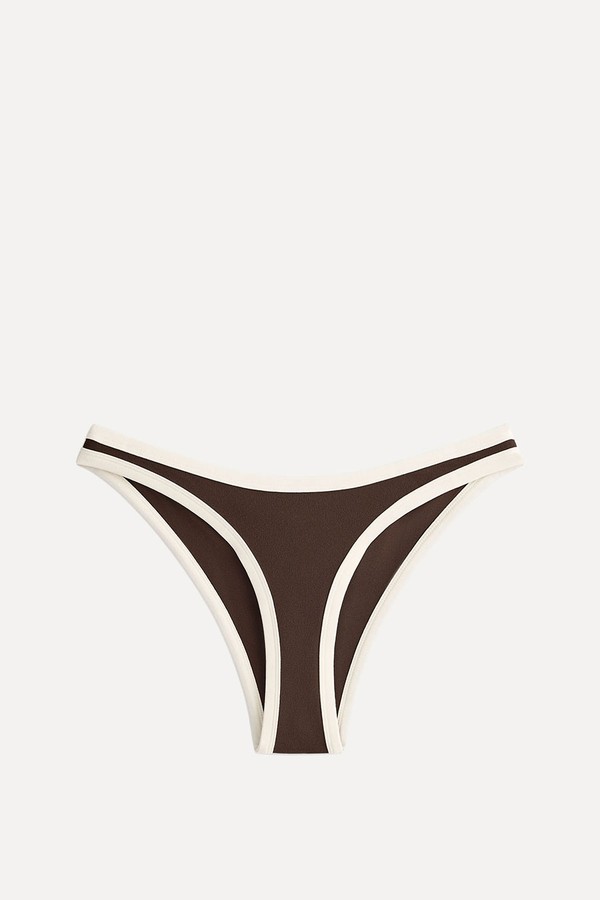 Contrast Trim U-Cut Medium-Coverage Bikini Briefs from OYSHO