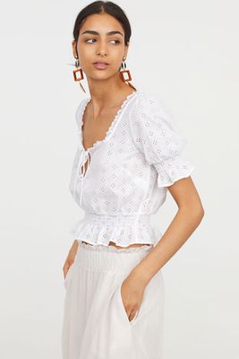 Blouse With Smocking from H&M