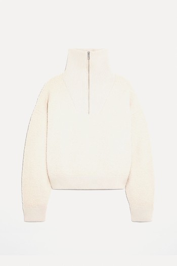 High-Collar Faux-Shearling Jumper from Oysho