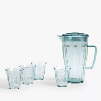 Plastic Picnic Jug & 4 Tumblers Set, B from John Lewis & Partners 