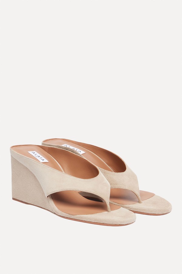Cube 75 Suede Thong Sandals from Alaïa