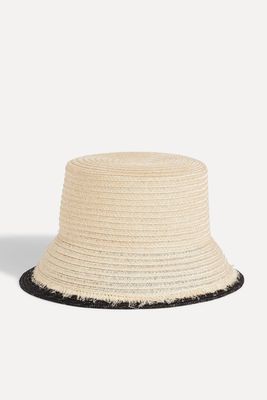 Jonah Two-Tone Straw Bucket Hat from Eugenia Kim