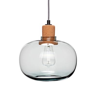 Glass & Cork Pendant Lamp from Present & Paper