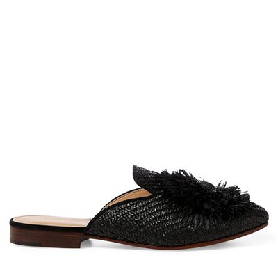 Callie Raffia Smoking Mule