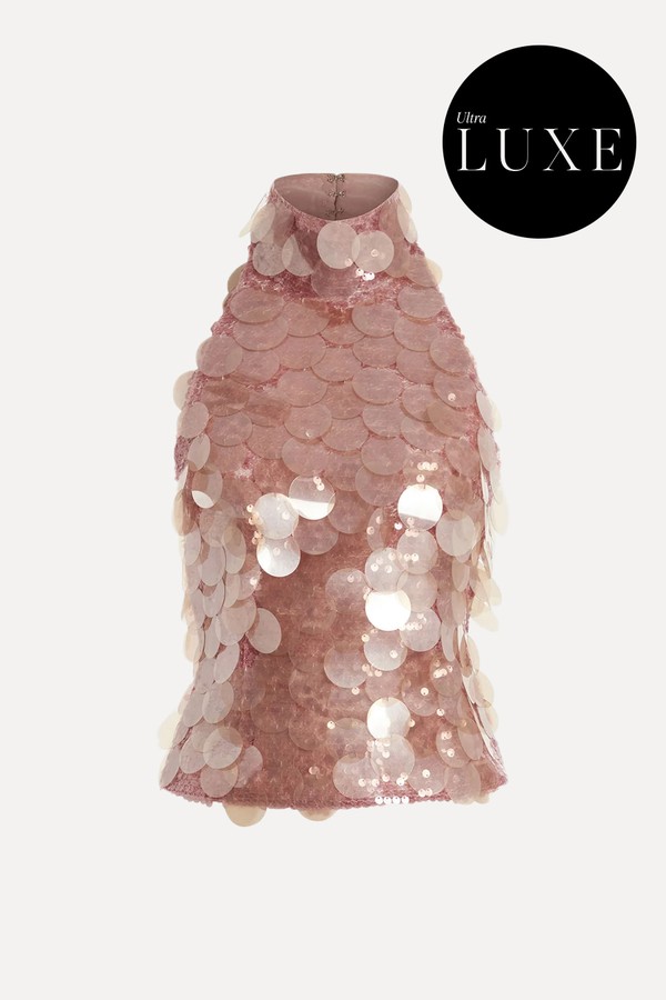 Ula Sequin Halterneck Top from 16Arlington 