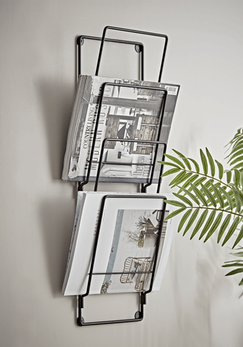 Industrial Wall Magazine Rack