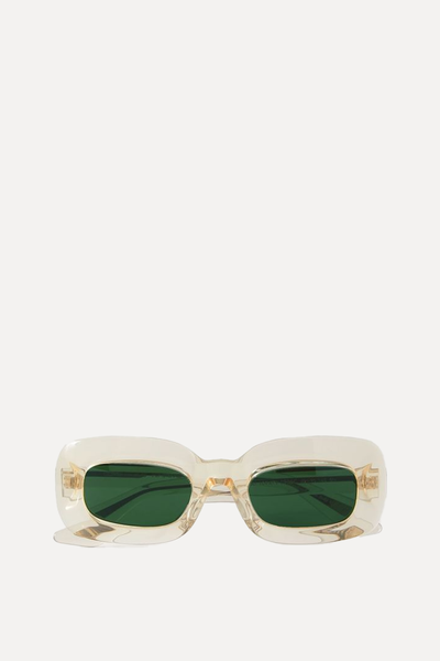 Oversized Rectangular-Frame Acetate Sunglasses from Oliver Peoples